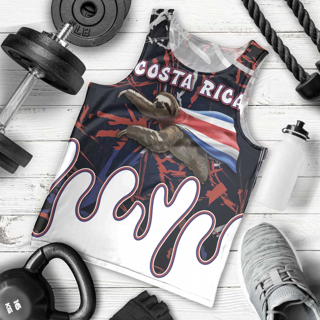 Personalized Costa Rica Men Tank Top Flying Sloth - Wonder Print Shop