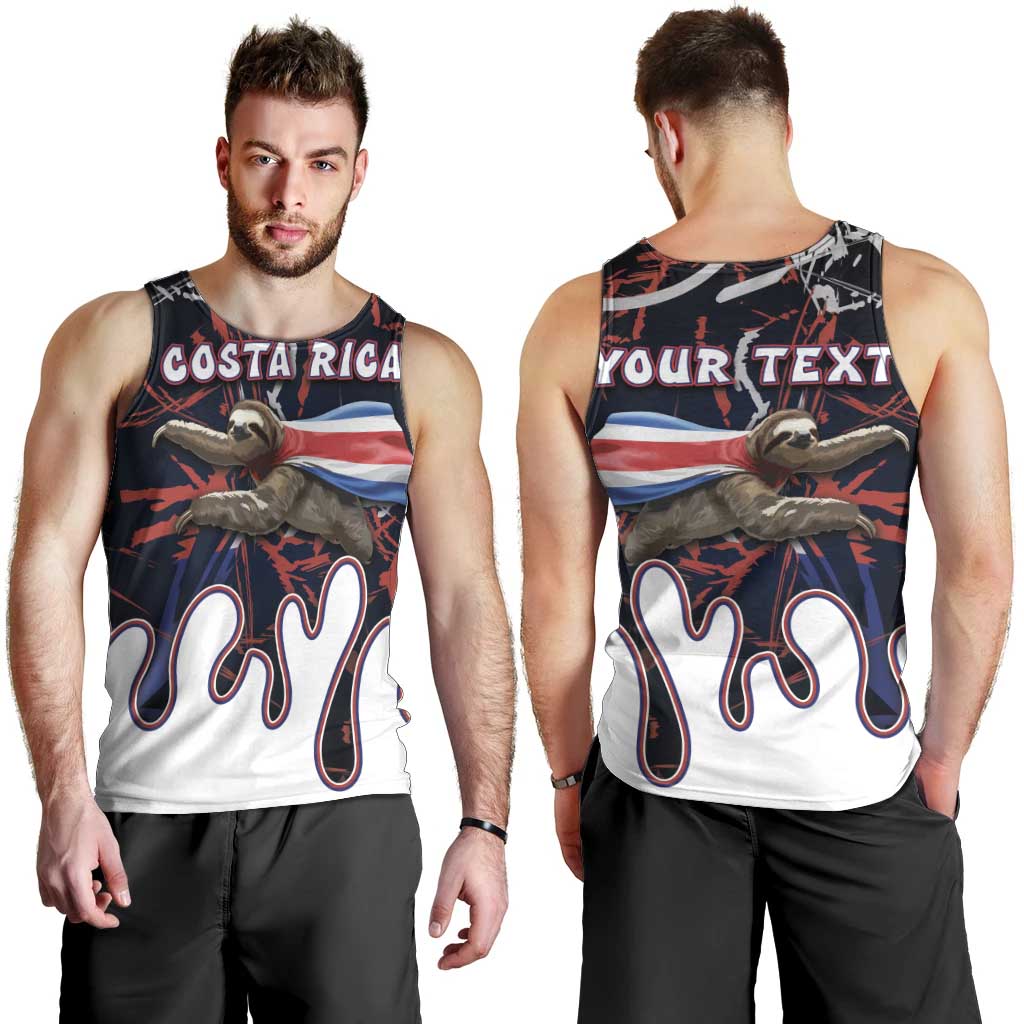 Personalized Costa Rica Men Tank Top Flying Sloth - Wonder Print Shop