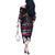 Personalized Costa Rica Off The Shoulder Long Sleeve Dress Flying Sloth - Wonder Print Shop