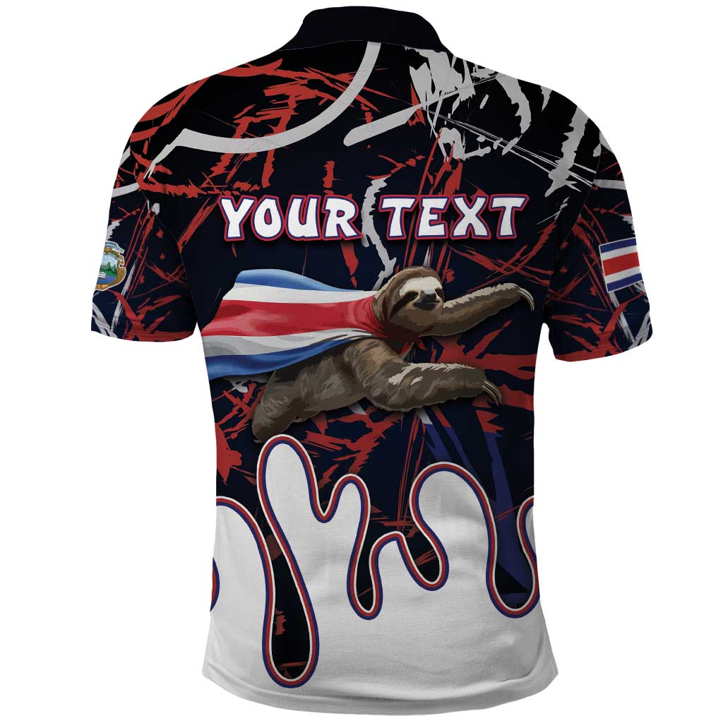 Personalized Costa Rica Polo Shirt Flying Sloth - Wonder Print Shop