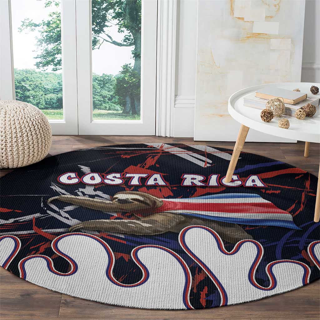 Costa Rica Round Carpet Flying Sloth - Wonder Print Shop