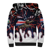 Personalized Costa Rica Sherpa Hoodie Flying Sloth - Wonder Print Shop