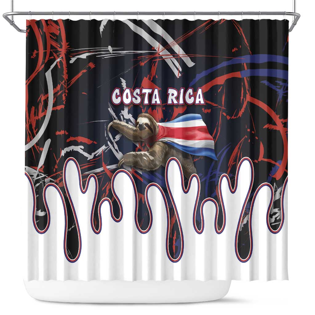 Costa Rica Shower Curtain Flying Sloth - Wonder Print Shop