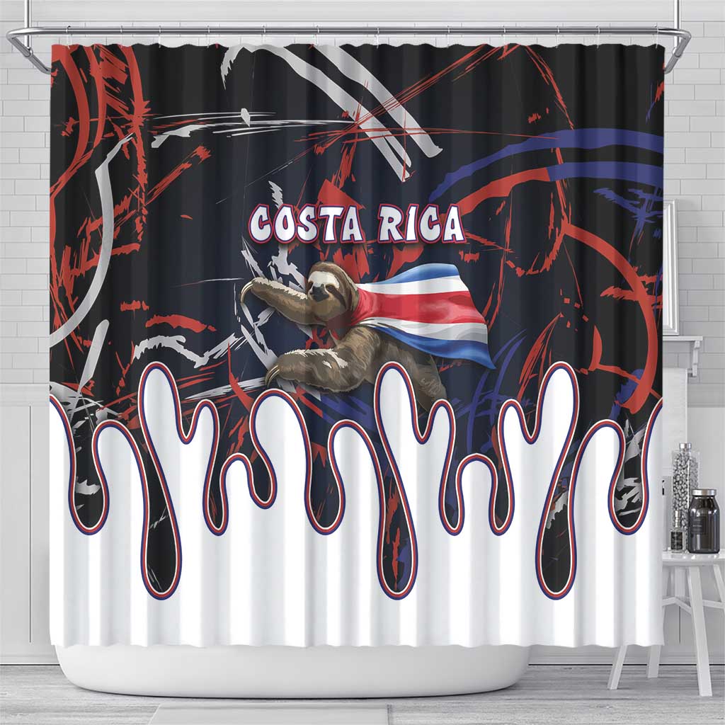 Costa Rica Shower Curtain Flying Sloth - Wonder Print Shop
