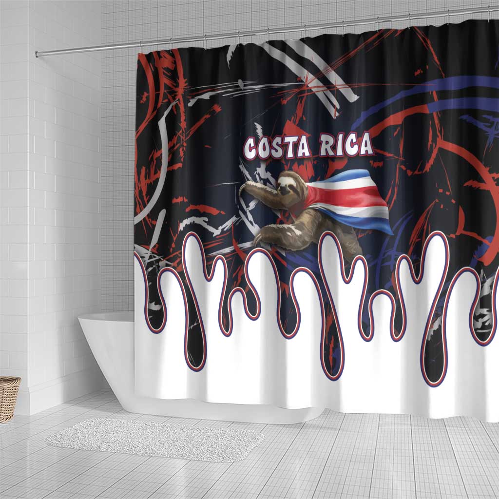 Costa Rica Shower Curtain Flying Sloth - Wonder Print Shop