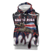 Personalized Costa Rica Sleeveless Hoodie Flying Sloth - Wonder Print Shop