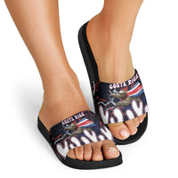 Costa Rica Slide Sandals Flying Sloth - Wonder Print Shop