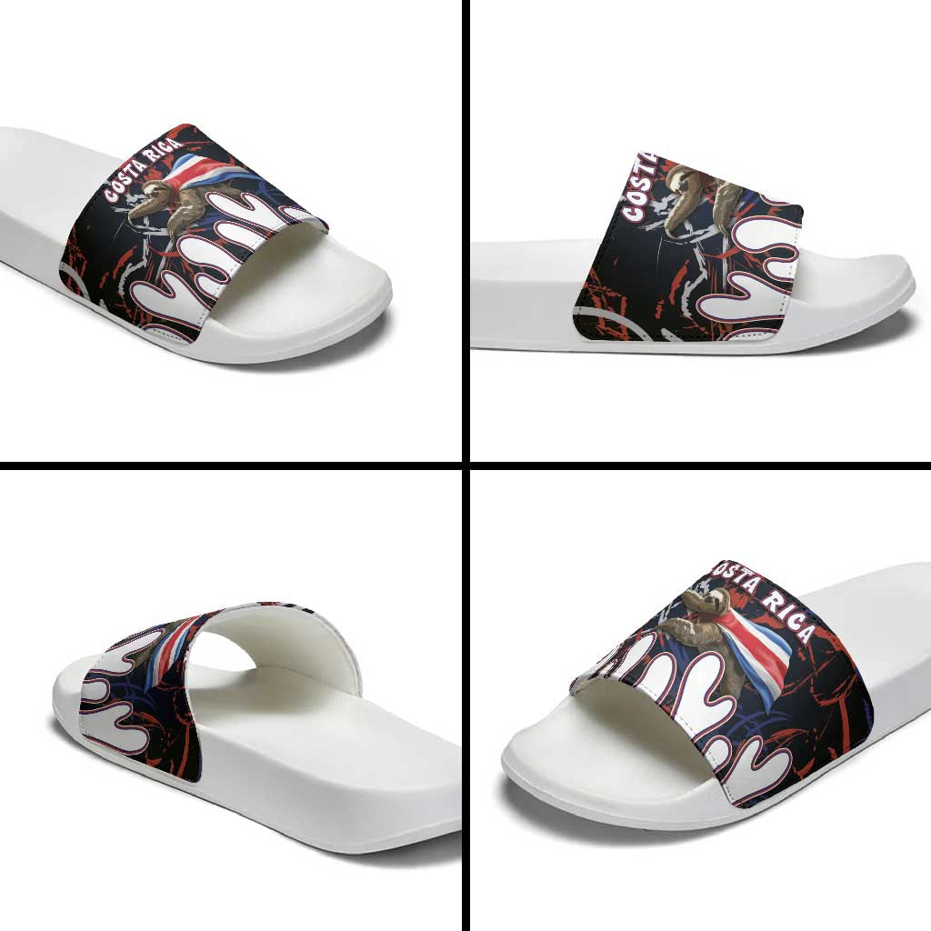 Costa Rica Slide Sandals Flying Sloth - Wonder Print Shop
