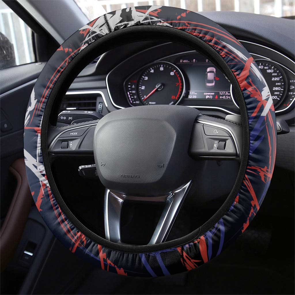 Costa Rica Steering Wheel Cover Flying Sloth - Wonder Print Shop