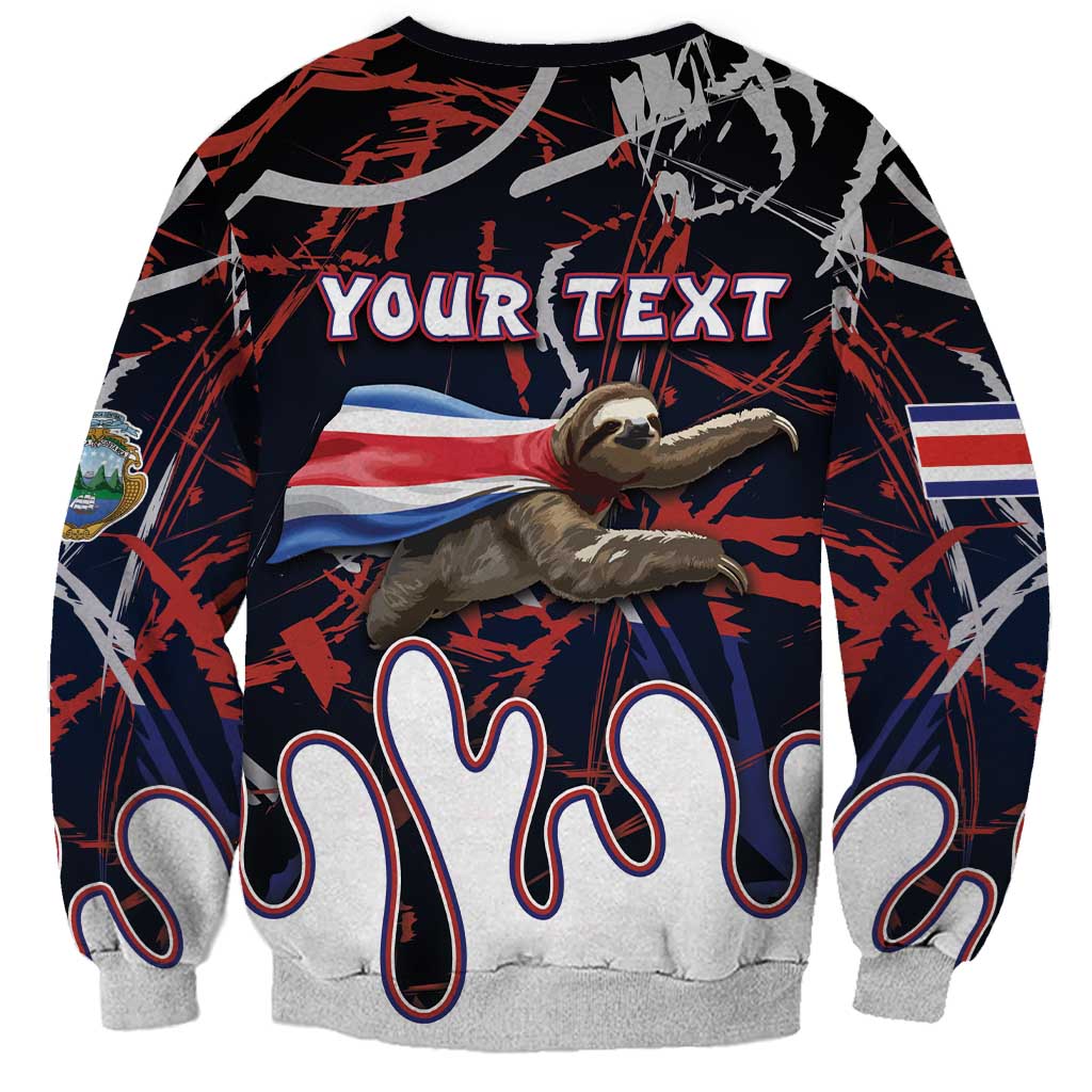 Personalized Costa Rica Sweatshirt Flying Sloth - Wonder Print Shop