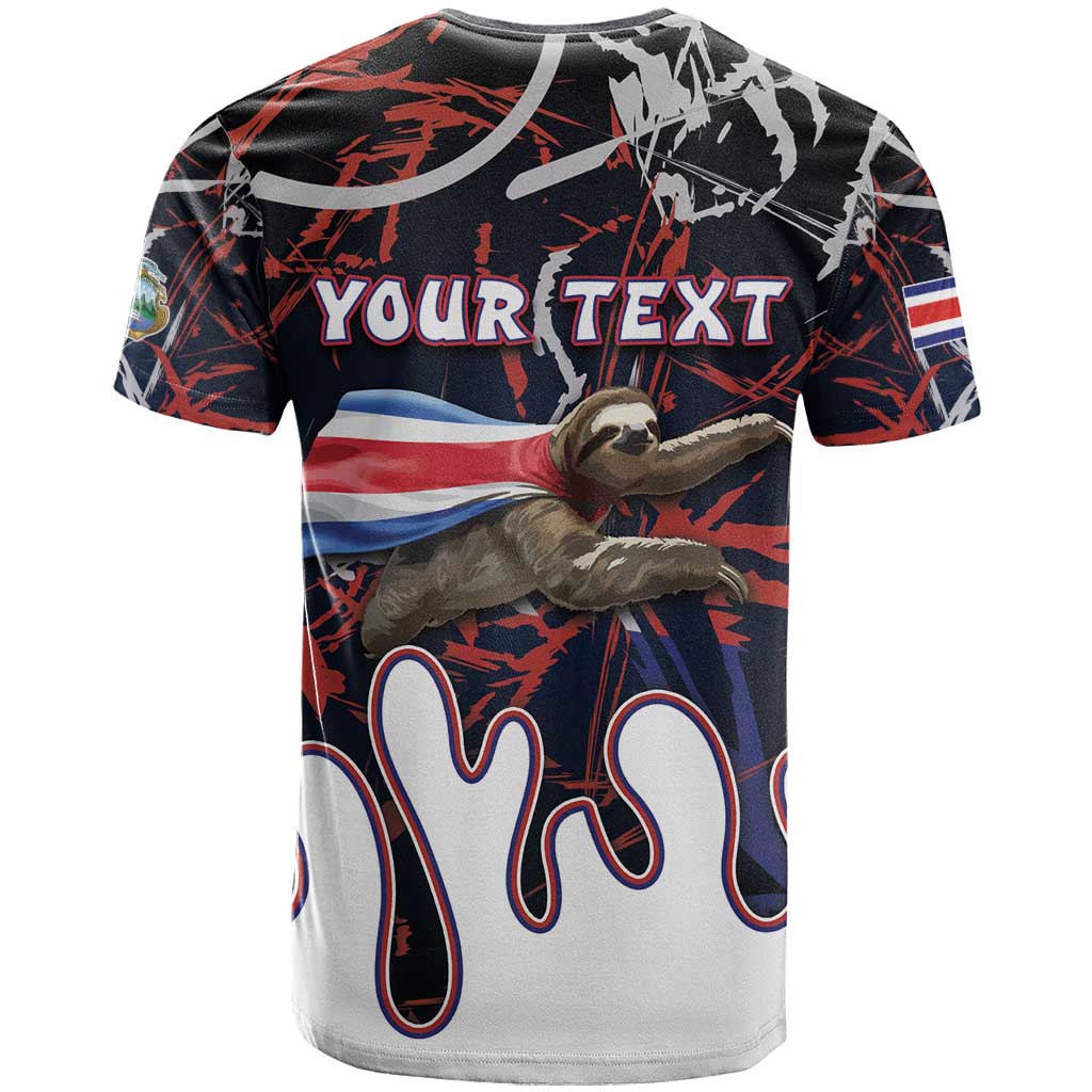 Personalized Costa Rica T Shirt Flying Sloth - Wonder Print Shop