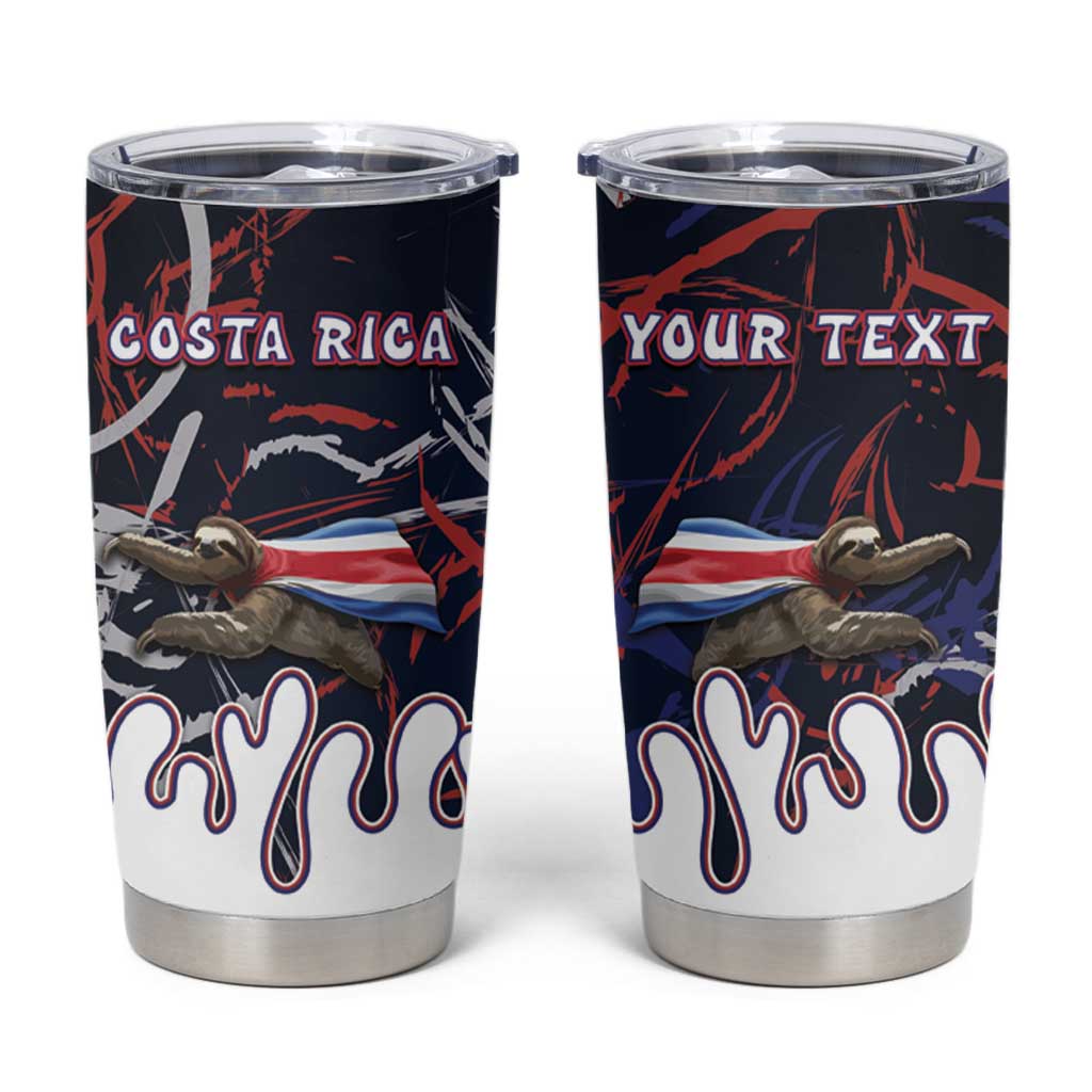 Personalized Costa Rica Tumbler Cup Flying Sloth - Wonder Print Shop