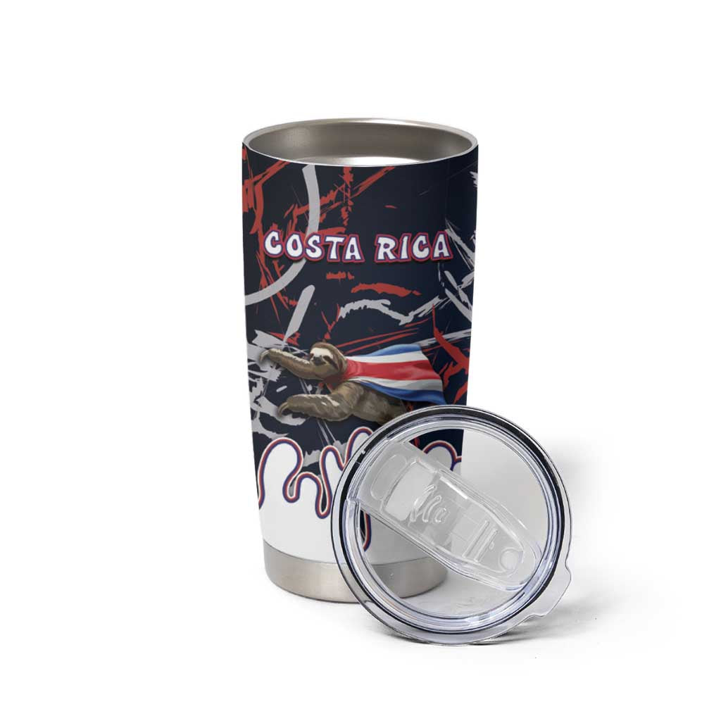 Personalized Costa Rica Tumbler Cup Flying Sloth - Wonder Print Shop