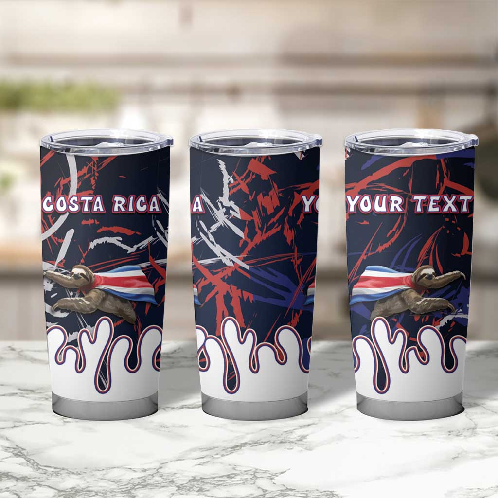 Personalized Costa Rica Tumbler Cup Flying Sloth - Wonder Print Shop