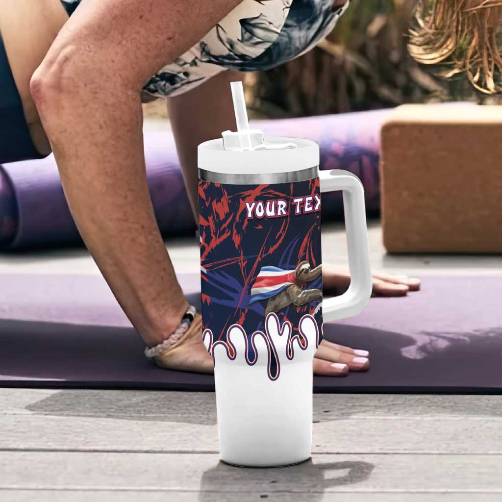 Personalized Costa Rica Tumbler With Handle Flying Sloth - Wonder Print Shop