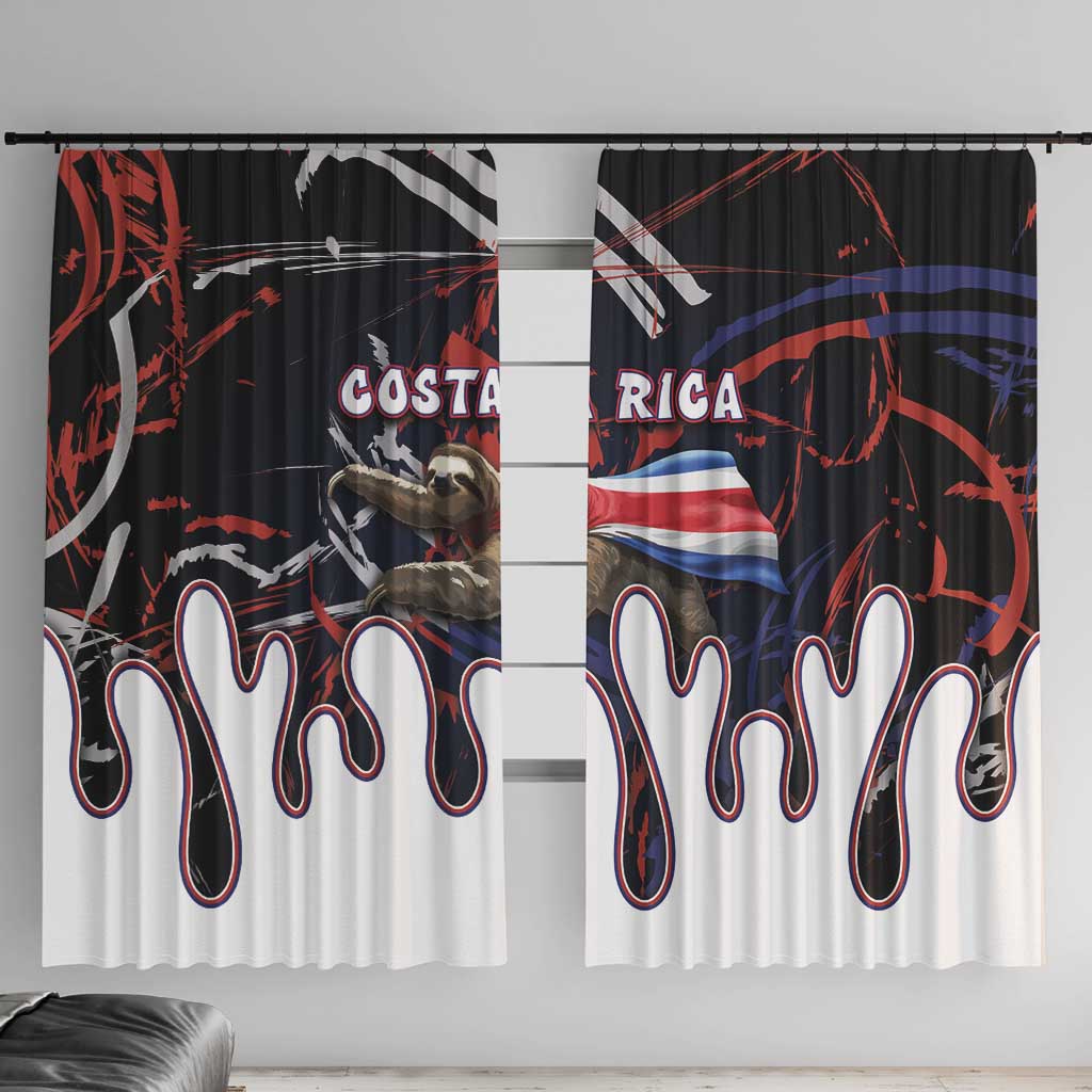 Costa Rica Window Curtain Flying Sloth - Wonder Print Shop