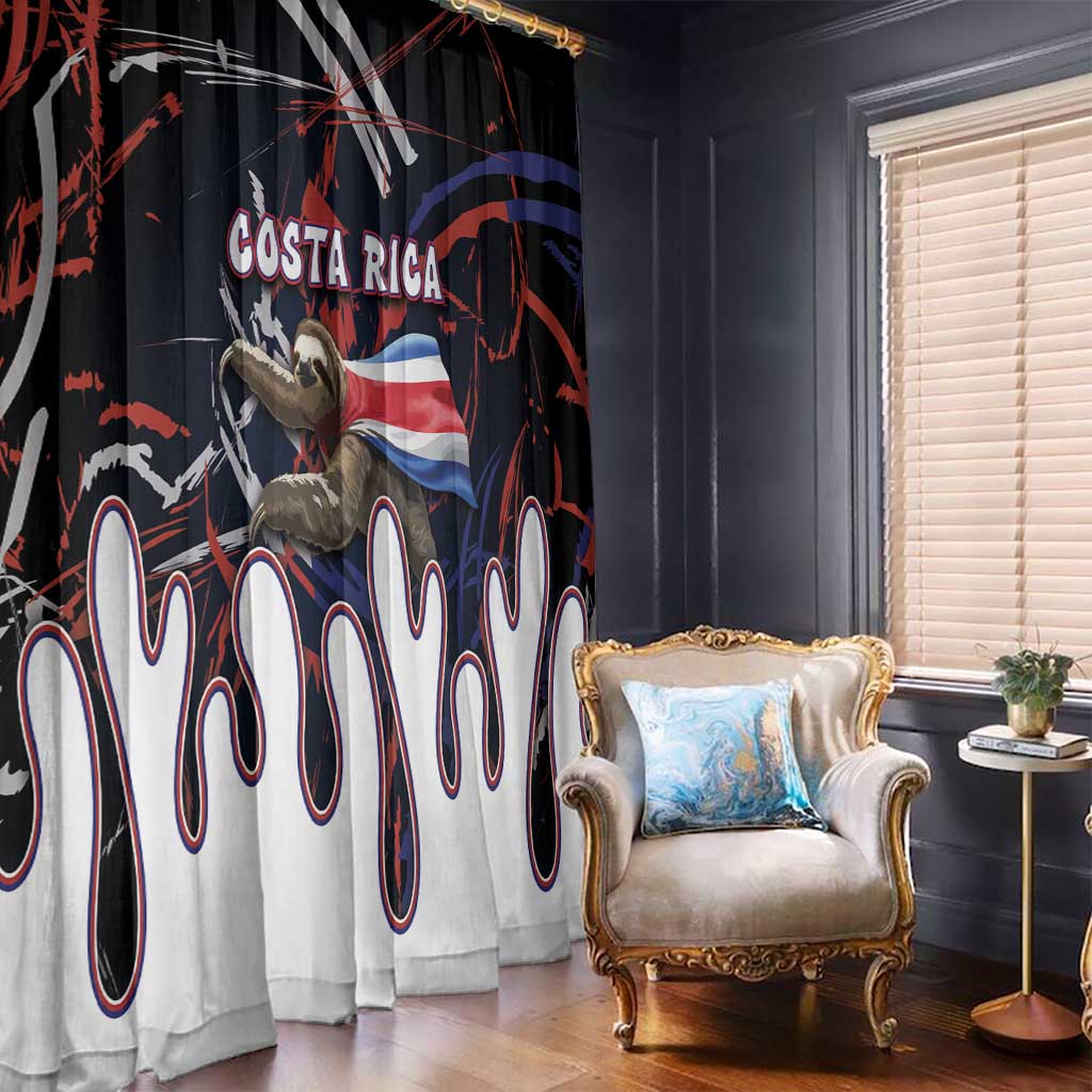 Costa Rica Window Curtain Flying Sloth - Wonder Print Shop