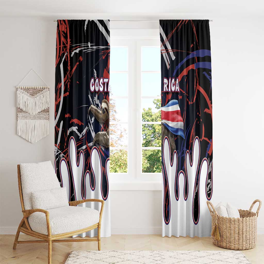 Costa Rica Window Curtain Flying Sloth - Wonder Print Shop
