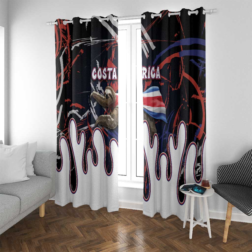 Costa Rica Window Curtain Flying Sloth - Wonder Print Shop