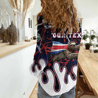 Personalized Costa Rica Women Casual Shirt Flying Sloth - Wonder Print Shop