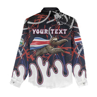 Personalized Costa Rica Women Casual Shirt Flying Sloth - Wonder Print Shop