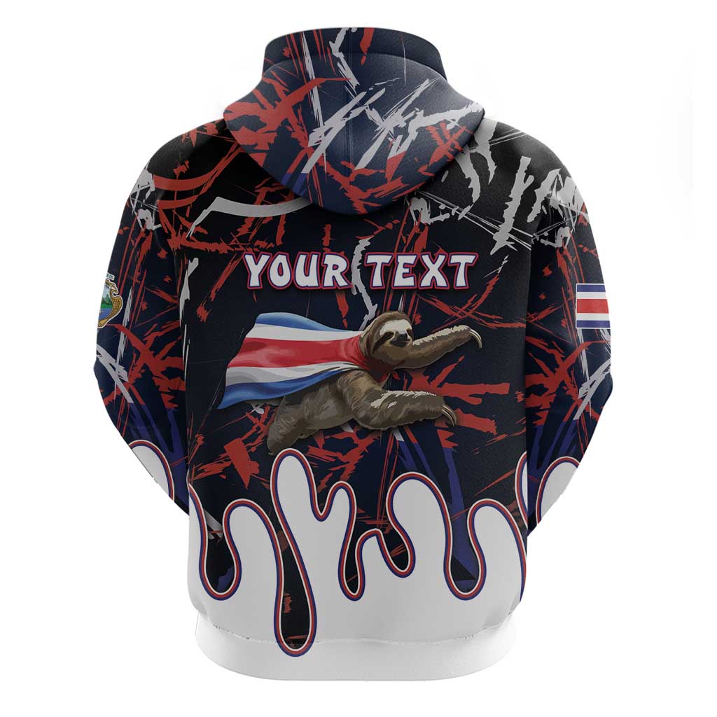 Personalized Costa Rica Zip Hoodie Flying Sloth - Wonder Print Shop