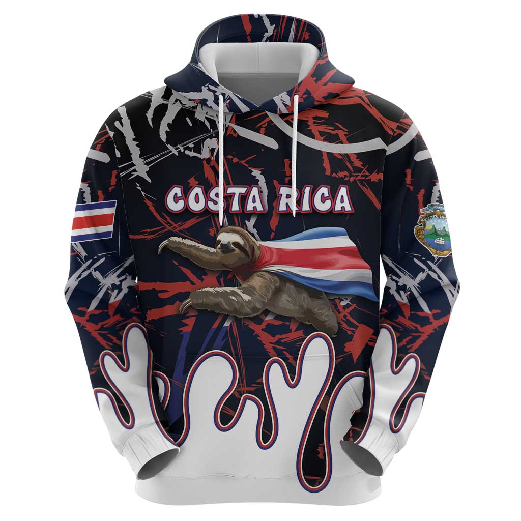Personalized Costa Rica Zip Hoodie Flying Sloth - Wonder Print Shop