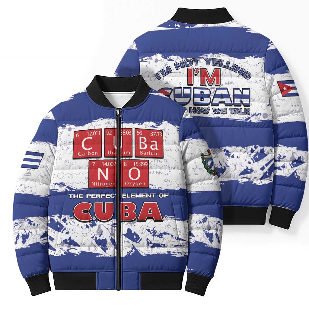 Cuba Bomber Puffer Jacket Cubano The Perfect Element - Wonder Print Shop