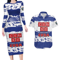 Cuba Couples Matching Long Sleeve Bodycon Dress and Hawaiian Shirt Cubano The Perfect Element - Wonder Print Shop