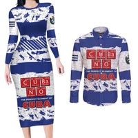 Cuba Couples Matching Long Sleeve Bodycon Dress and Long Sleeve Button Shirt Cubano The Perfect Element - Wonder Print Shop