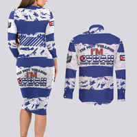 Cuba Couples Matching Long Sleeve Bodycon Dress and Long Sleeve Button Shirt Cubano The Perfect Element - Wonder Print Shop