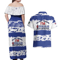 Cuba Couples Matching Off Shoulder Maxi Dress and Hawaiian Shirt Cubano The Perfect Element - Wonder Print Shop