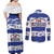 Cuba Couples Matching Off Shoulder Maxi Dress and Long Sleeve Button Shirt Cubano The Perfect Element - Wonder Print Shop