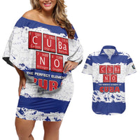 Cuba Couples Matching Off Shoulder Short Dress and Hawaiian Shirt Cubano The Perfect Element - Wonder Print Shop