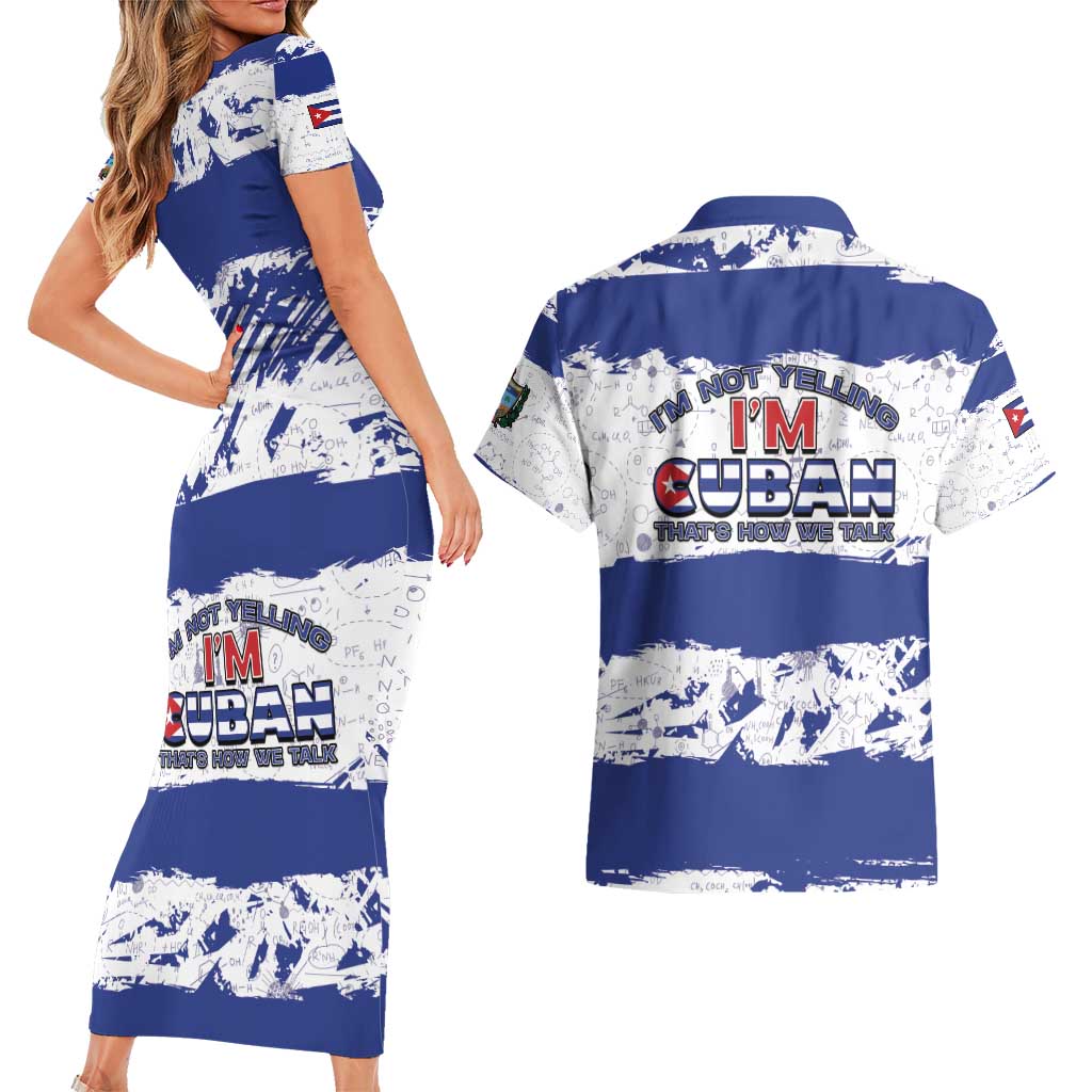 Cuba Couples Matching Short Sleeve Bodycon Dress and Hawaiian Shirt Cubano The Perfect Element - Wonder Print Shop
