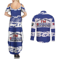 Cuba Couples Matching Summer Maxi Dress and Long Sleeve Button Shirt Cubano The Perfect Element - Wonder Print Shop