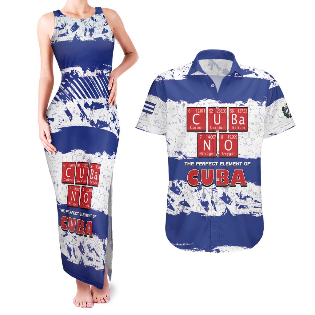 Cuba Couples Matching Tank Maxi Dress and Hawaiian Shirt Cubano The Perfect Element - Wonder Print Shop