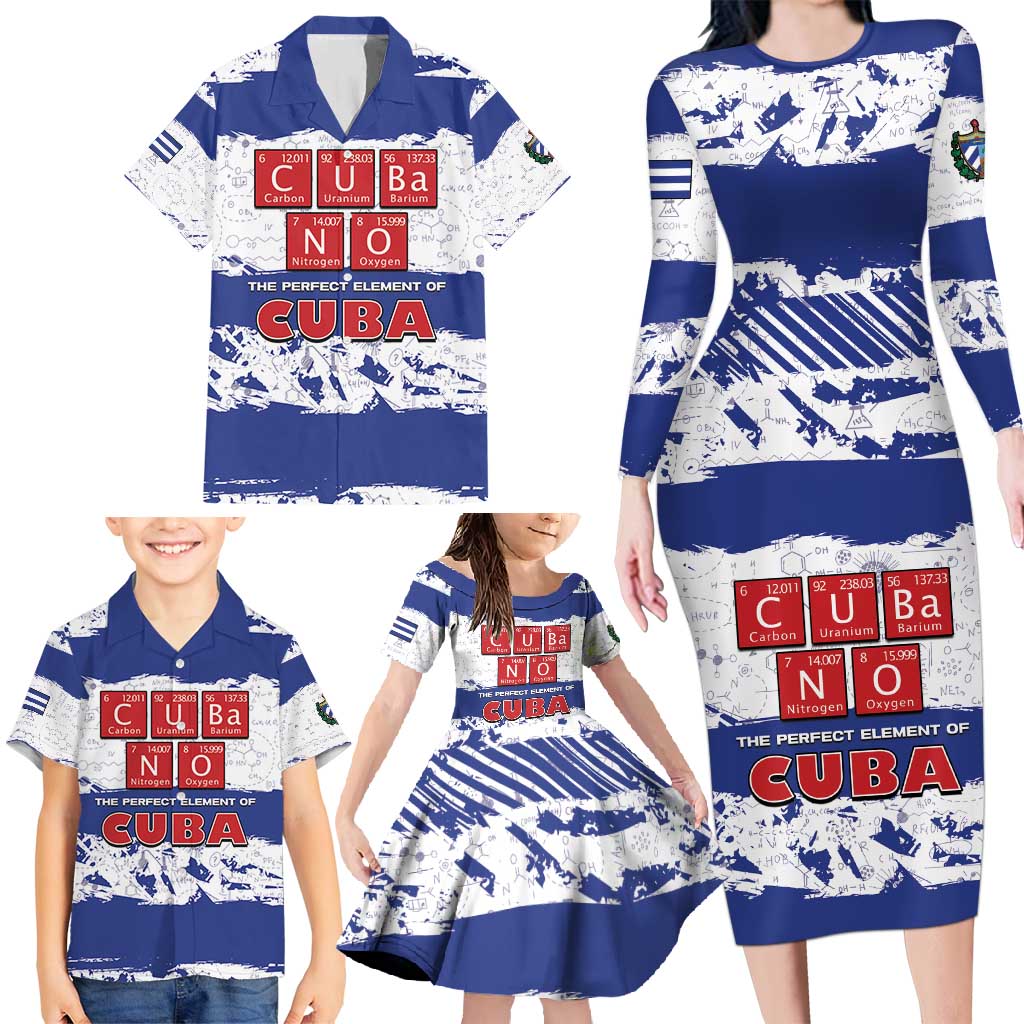 Cuba Family Matching Long Sleeve Bodycon Dress and Hawaiian Shirt Cubano The Perfect Element - Wonder Print Shop