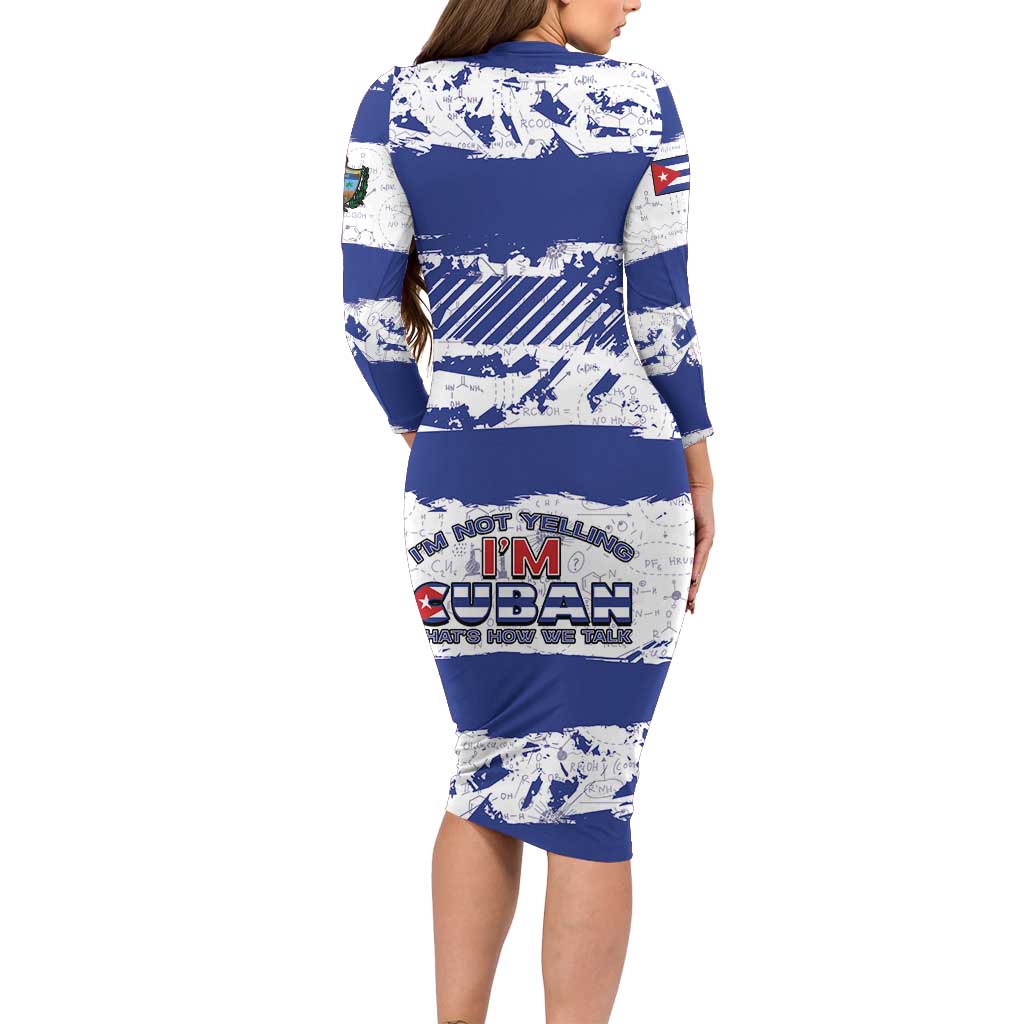 Cuba Family Matching Long Sleeve Bodycon Dress and Hawaiian Shirt Cubano The Perfect Element - Wonder Print Shop