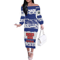 Cuba Family Matching Off The Shoulder Long Sleeve Dress and Hawaiian Shirt Cubano The Perfect Element - Wonder Print Shop