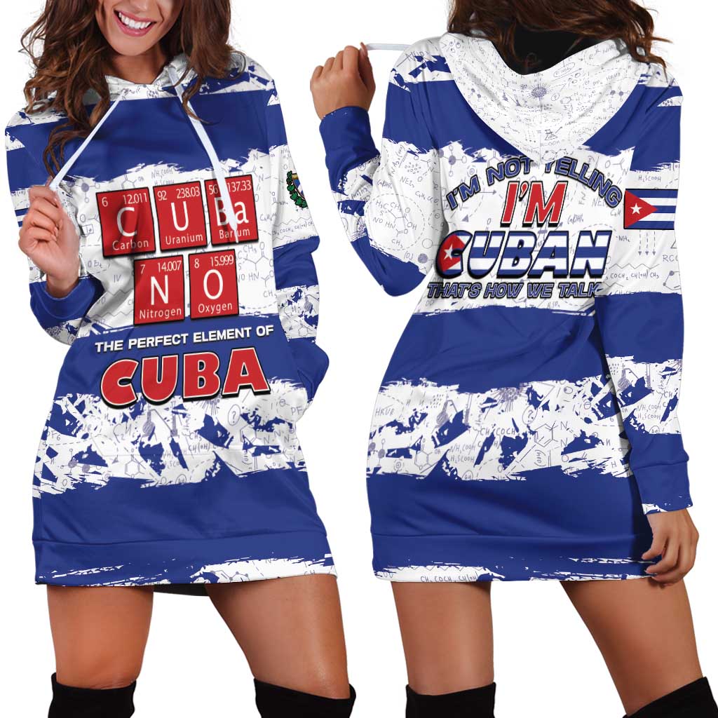 Cuba Hoodie Dress Cubano The Perfect Element - Wonder Print Shop