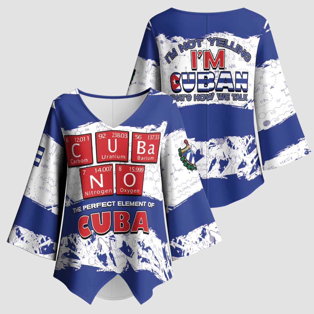 Cuba Kimono Sleeve Blouse Cubano The Perfect Element - Wonder Print Shop
