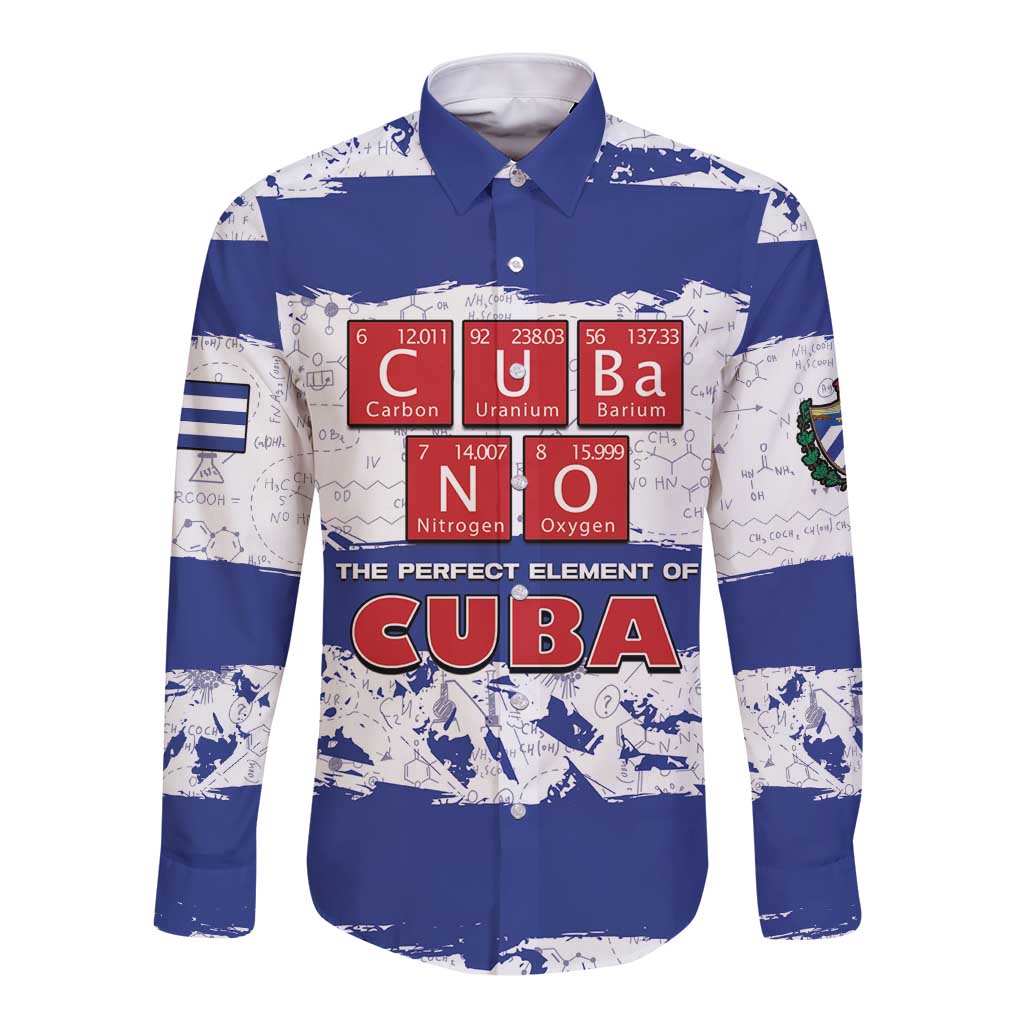 Cuba Long Sleeve Button Shirt Cubano The Perfect Element - Wonder Print Shop