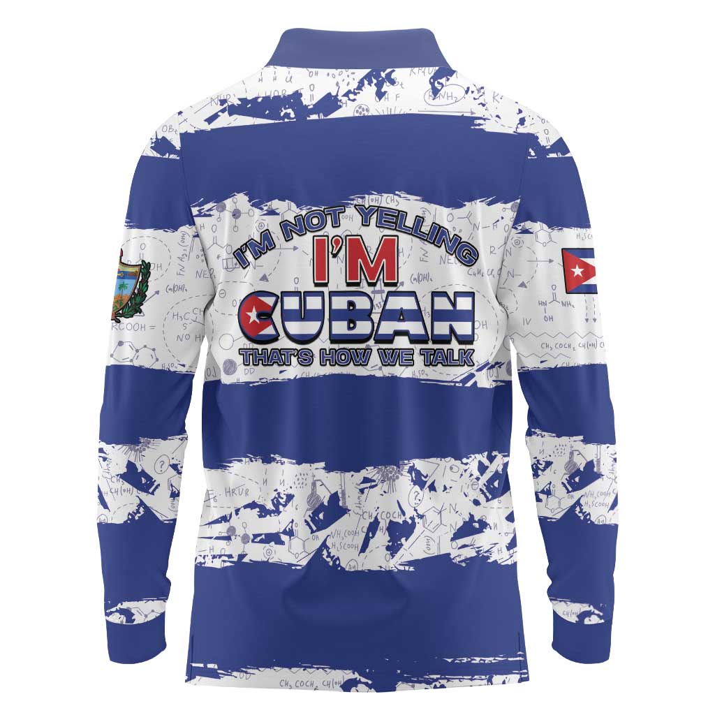 Cuba Long Sleeve Polo Shirt Cubano The Perfect Element - Wonder Print Shop