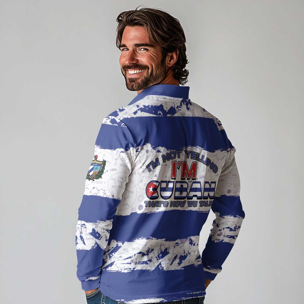 Cuba Long Sleeve Polo Shirt Cubano The Perfect Element - Wonder Print Shop