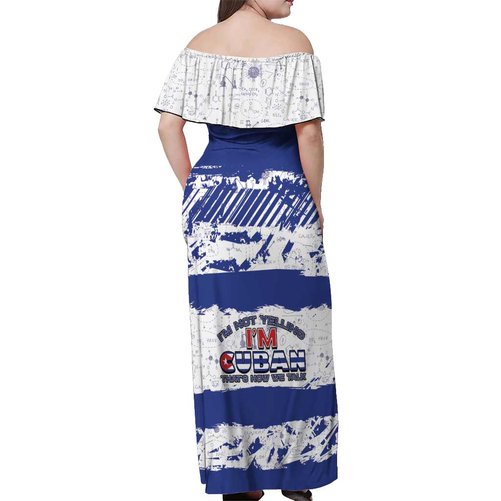 Cuba Off Shoulder Maxi Dress Cubano The Perfect Element - Wonder Print Shop