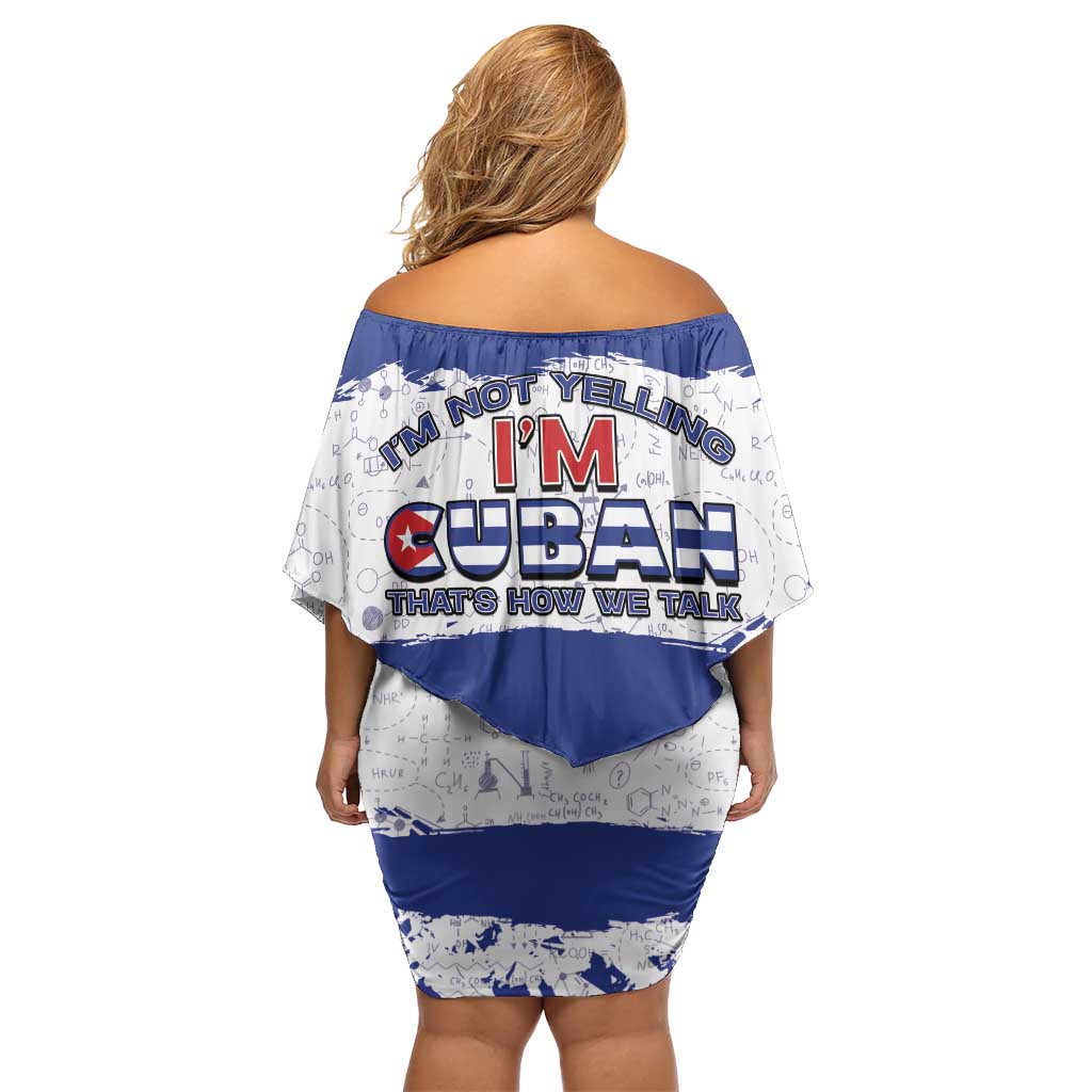 Cuba Off Shoulder Short Dress Cubano The Perfect Element - Wonder Print Shop