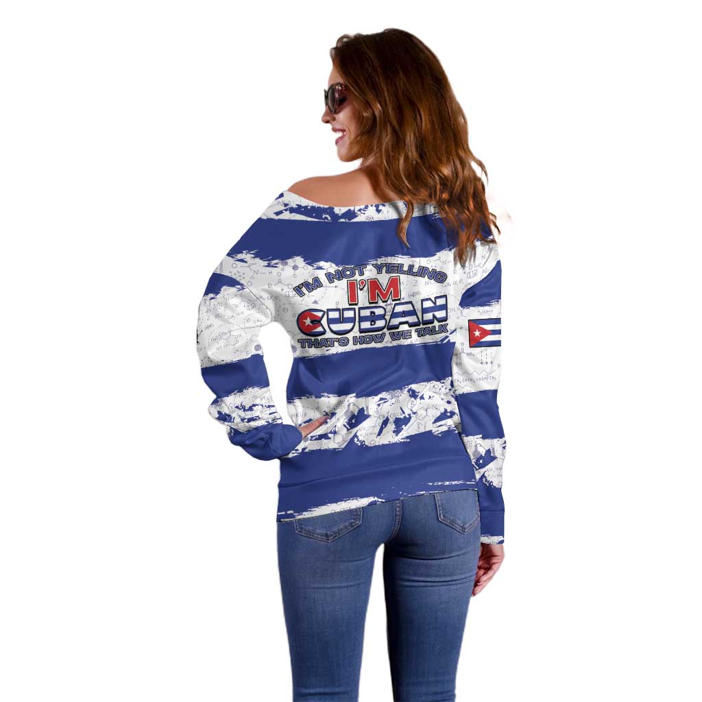 Cuba Off Shoulder Sweater Cubano The Perfect Element - Wonder Print Shop