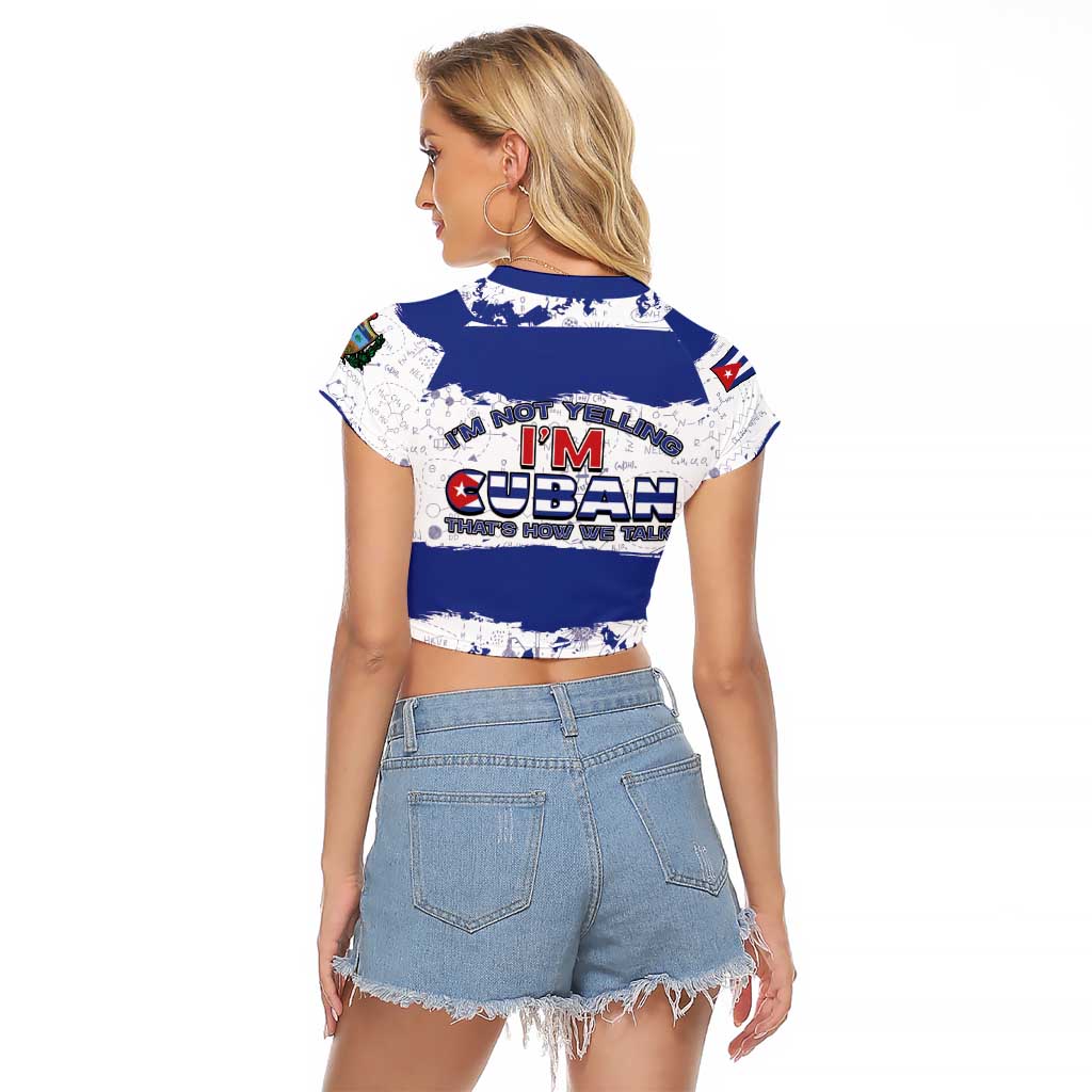 Cuba Raglan Cropped T Shirt Cubano The Perfect Element - Wonder Print Shop