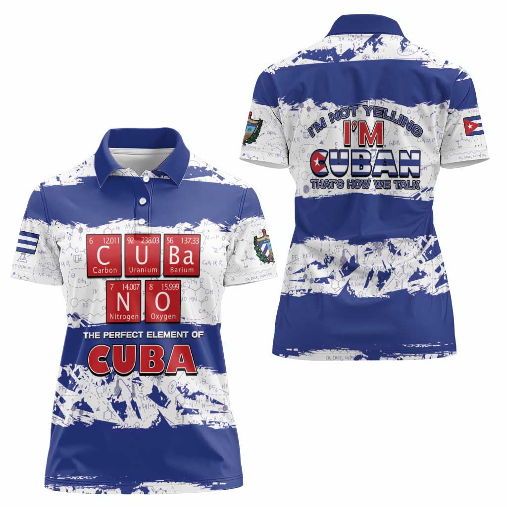Cuba Women Polo Shirt Cubano The Perfect Element - Wonder Print Shop